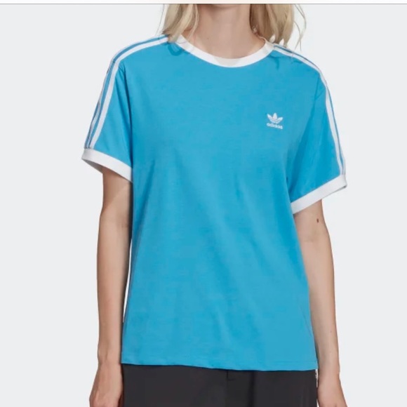 ADICOLOR CLASSIC TRACEABLE NWT AUTHENTIC APP SKY RUSH COLOR SHORT SLEEVES TOP - Picture 5 of 16